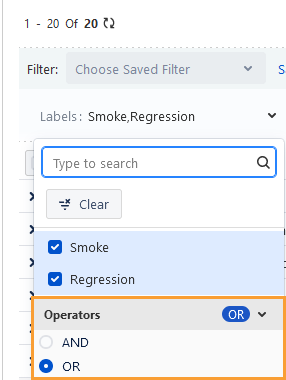 Apply Operators in Test Case Search Apply Operators in Test Case Search