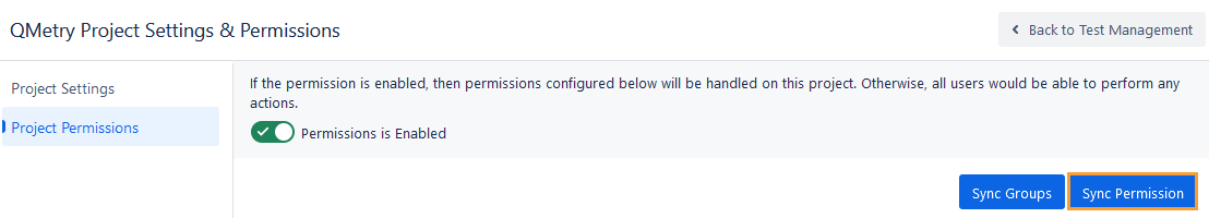 Enabled Project Settings Permission Enabled Project Settings Permission