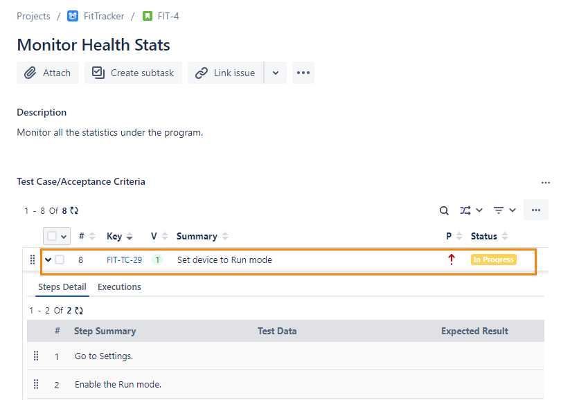 Expand Test Case to View Details Expand Test Case to View Details