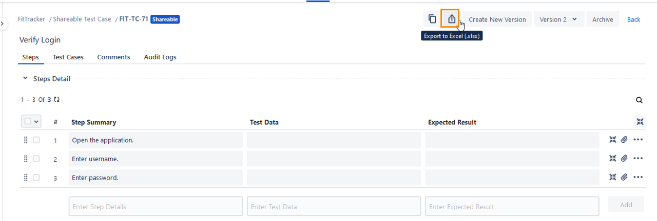 Export a Shareable to Excel Export a Shareable to Excel