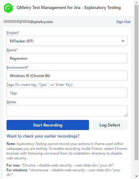 Start Recording Start Recording