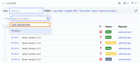 Clear Selected Item Clear Selected Item