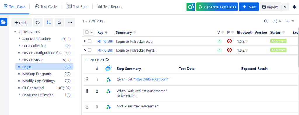 Verify Created Test Cases through BDD Verify Test Cases