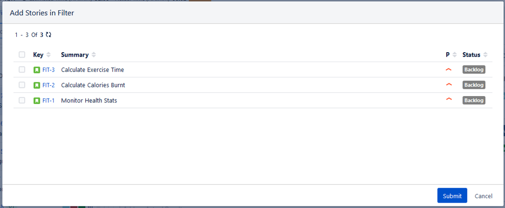 Add Stories in Filter Add Stories in Filter