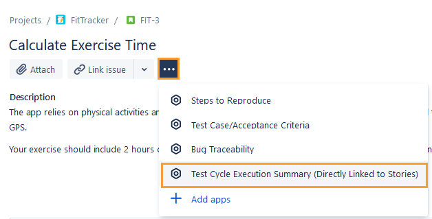 Test Cycle Execution Summary in Story Test Cycle Execution Summary in Story