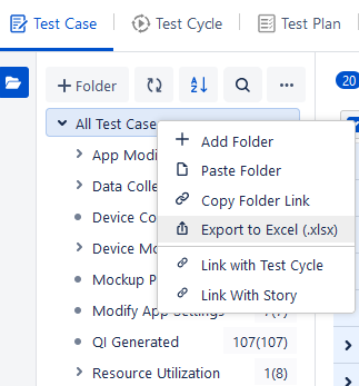 Export to Excel from TC Tree Export to Excel from TC Tree