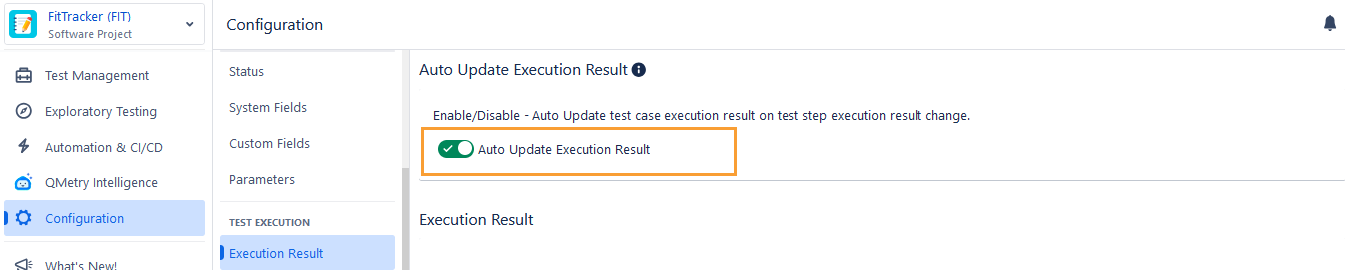 Execution Result Config Execution Result Config