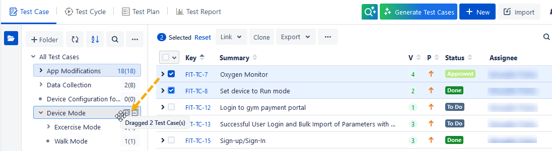 Drag and Drop Option for Test Case Drag and Drop Option for Test Case