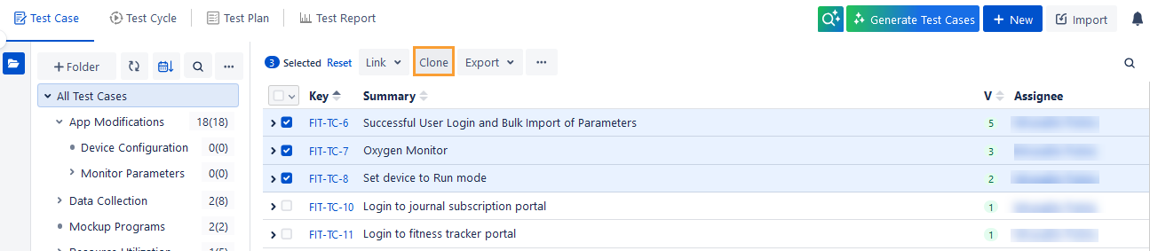 Bulk Clone Test Cases Bulk Clone Test Cases