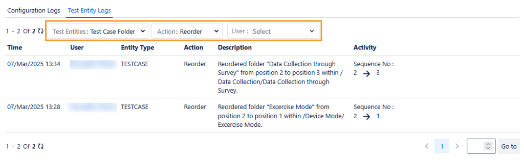 Audit Logs of Reordering Folders Audit Logs of Reordering Folders