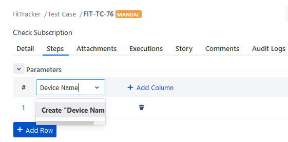 Add Parameter Value Add Parameter Value