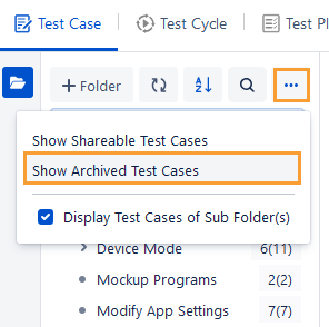 View Archived Test Cases View Archived Test Cases