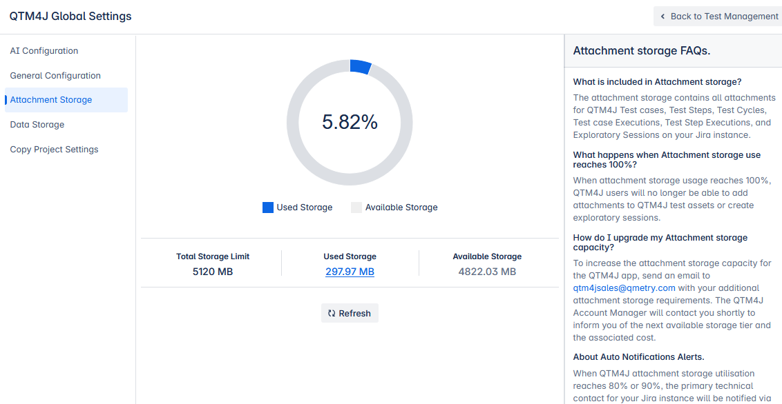 Viewing Attachment Storage Graph Viewing Attachment Storage Graph