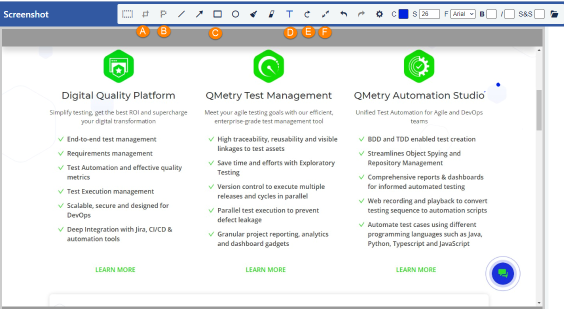 Features for Screenshots Features for Screenshots