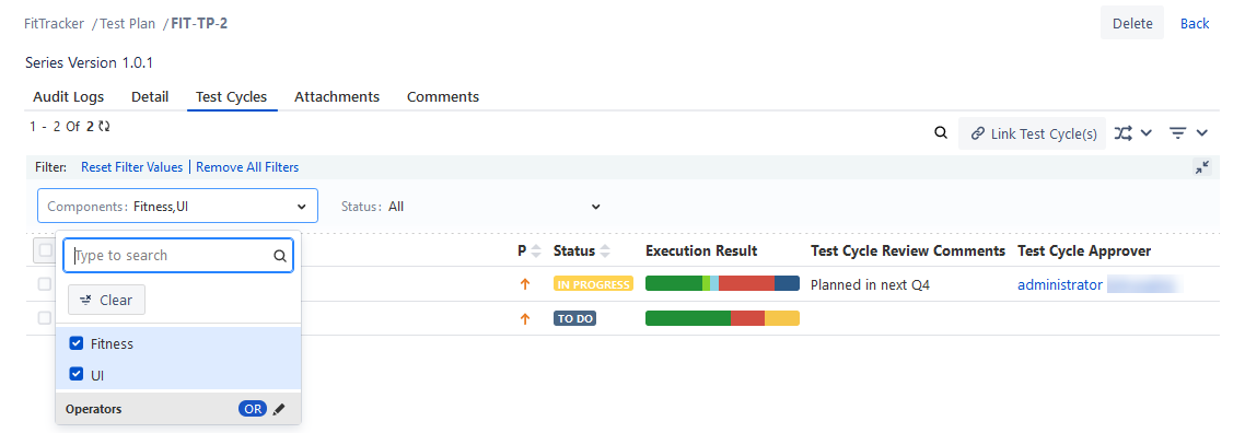 Filter with Operator Filter with Operator