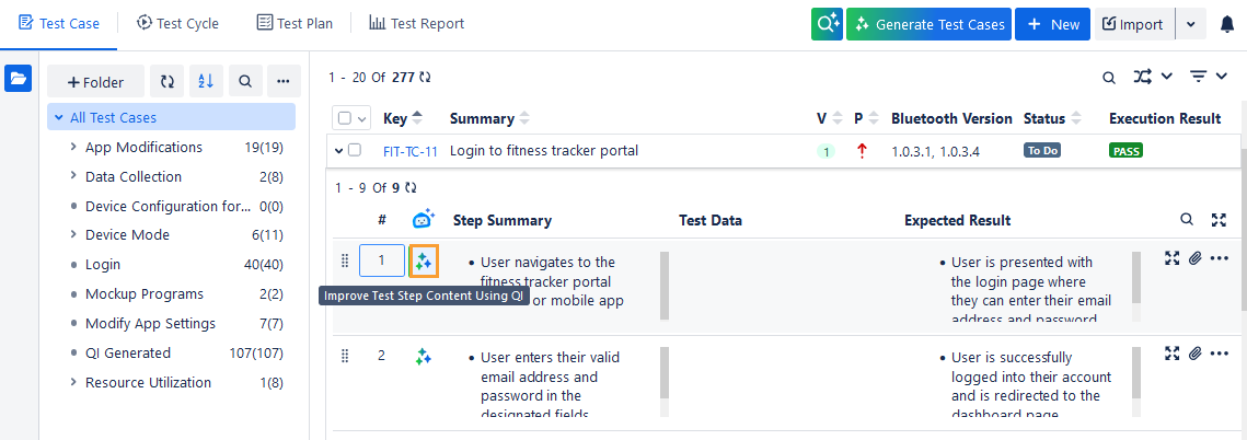 QI TC List View QI TC List View