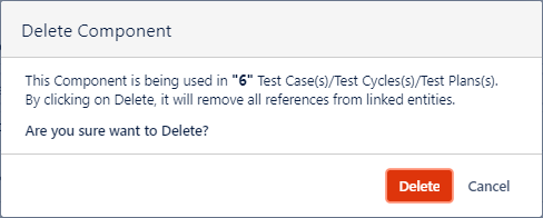 Delete Component Warning Delete Component Warning