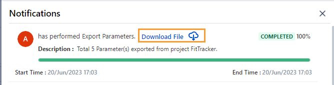 Download Parameters Download Parameters