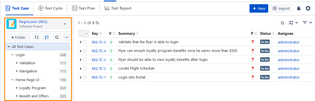 Test Case Library Test Case Library