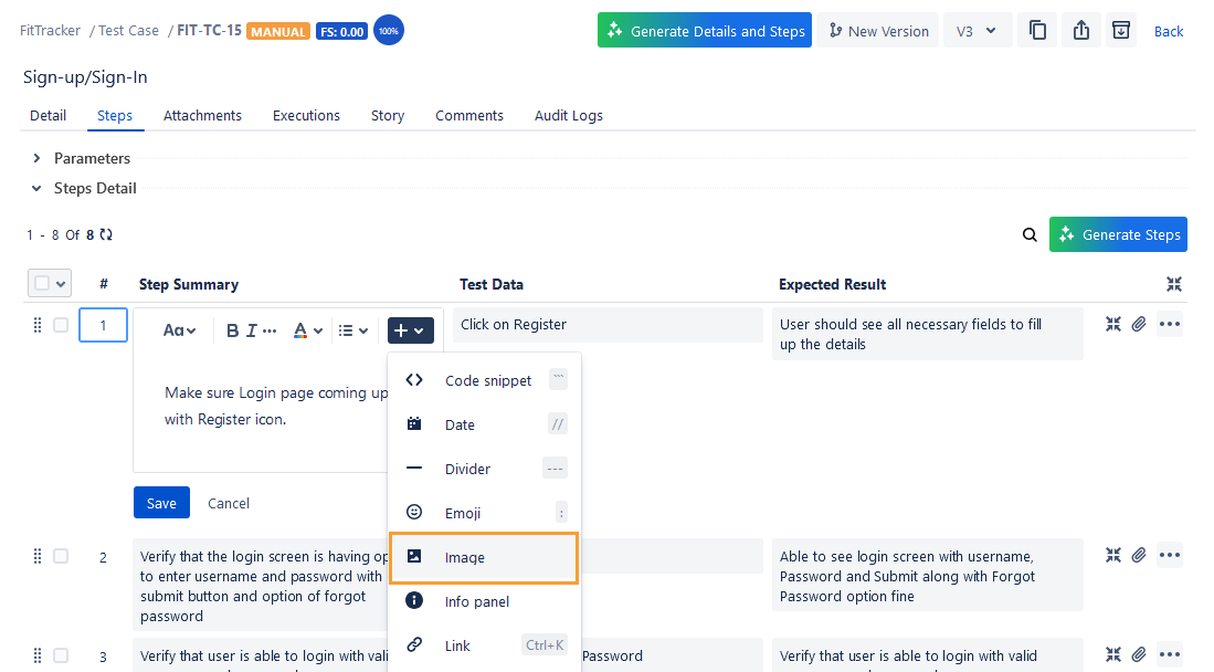 Add Image in Steps Add Image in Steps