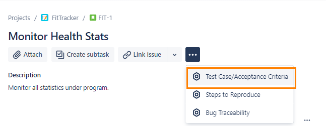 Test Case/Acceptance Criteria Test Case/Acceptance Criteria