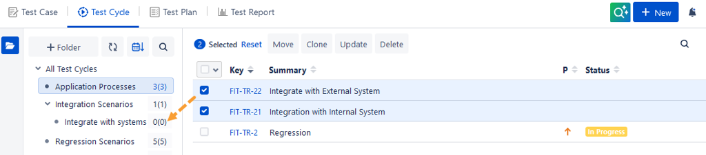 Move Test Cycles using Drag and Drop Move Test Cycles using Drag and Drop