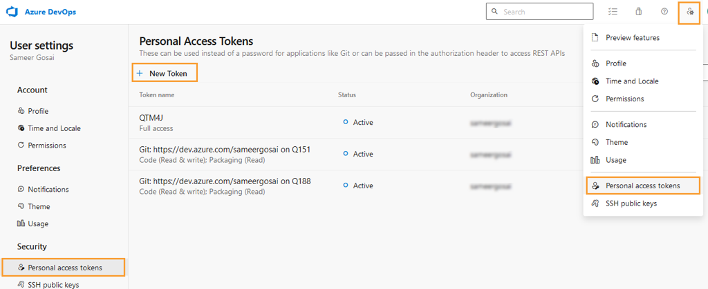 Azure DevOps New Token Azure DevOps New Token