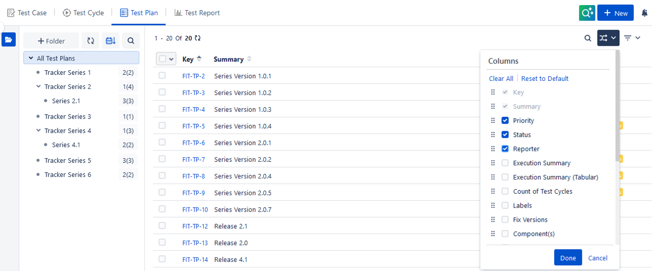 Test Plan Grid Test Plan Grid