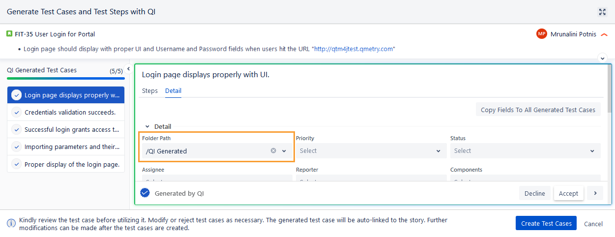Copy Fields to Generated TC Copy Fields to Generated TC