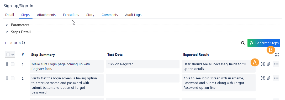 Expand Test Steps Expand Test Steps