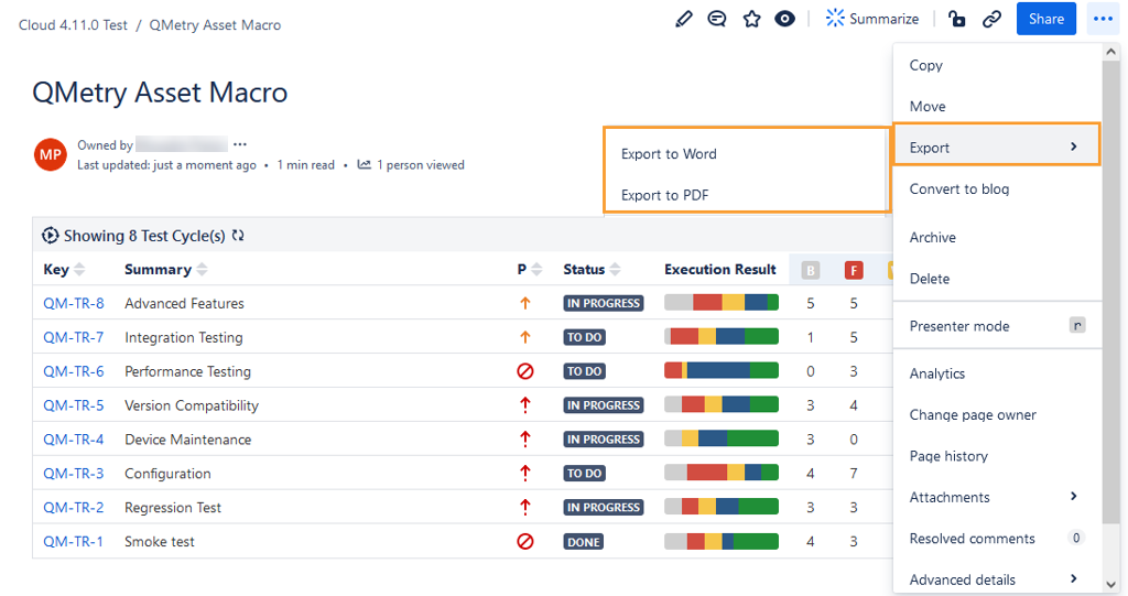 Export Options Export Options