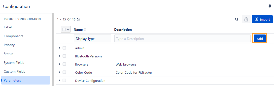Add Parameter Add Parameter