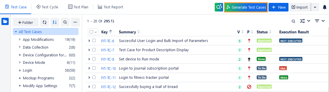 Generate TC from List View Generate TC from List View