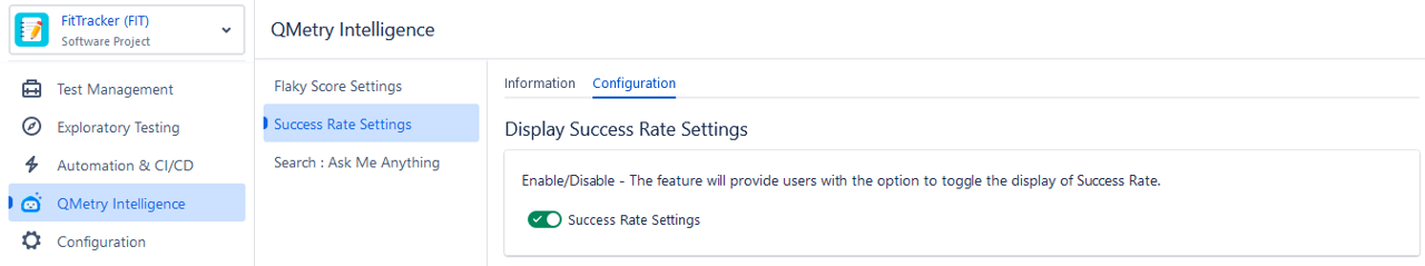 Success Rate Settings Success Rate Settings