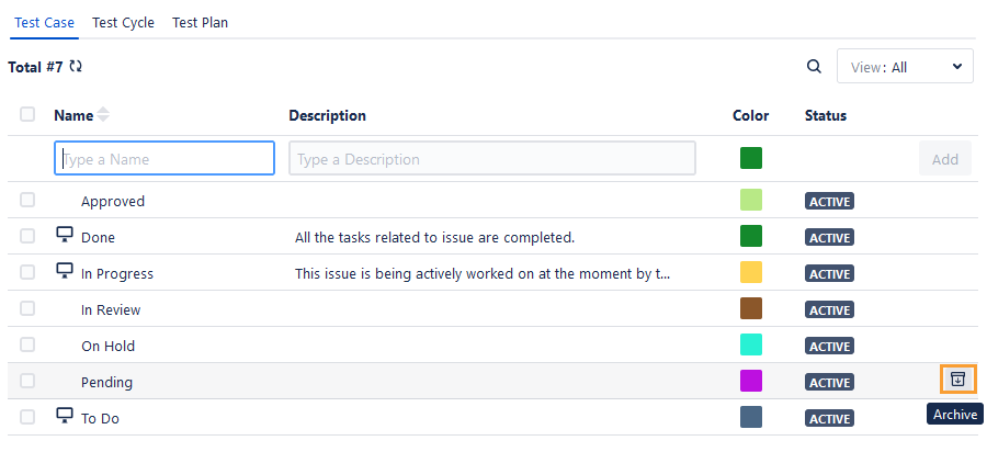 Archive Status Archive Status
