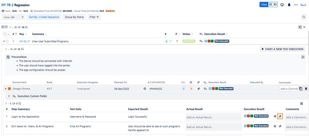 Adding Attachments to Test Step Adding Attachments to Test Step