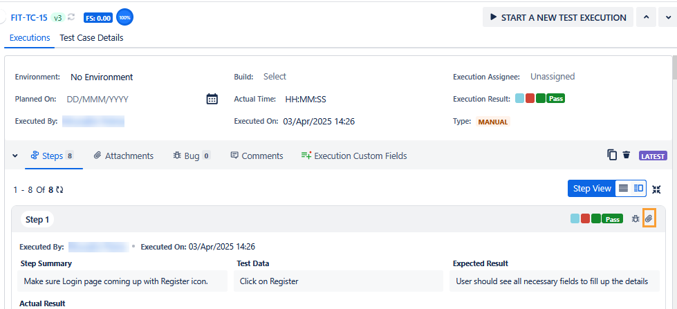 Add Attachments to Test Step Grid View Add Attachments to Test Step Grid View