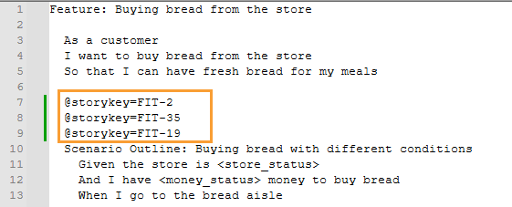 Example storykey Multiple Story Keys