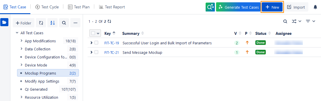 Create Test Cases Create Test Cases