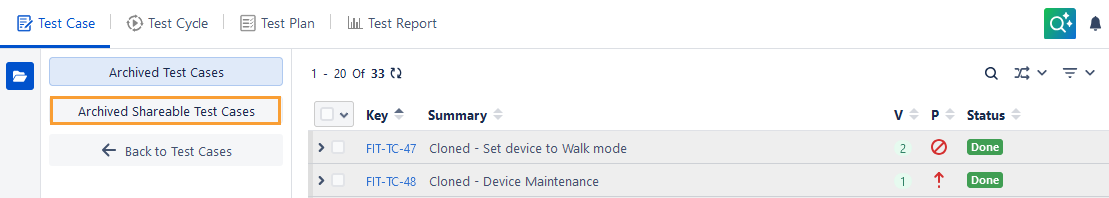 Archived Shareable Test Cases Archived Shareable Test Cases