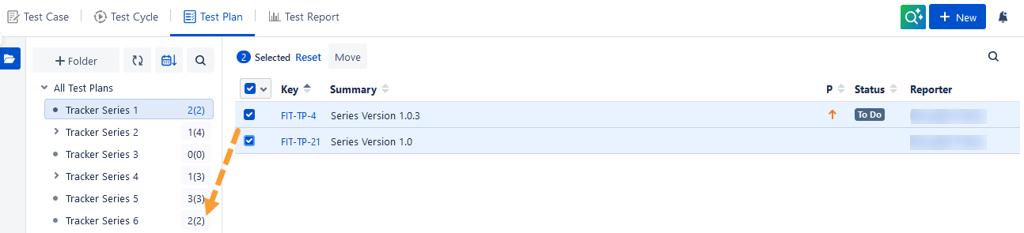 Move Test Plan Using Drag Drop Move Test Plan Using Drag Drop