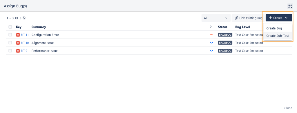 Create Subtask Option Create Subtask Option
