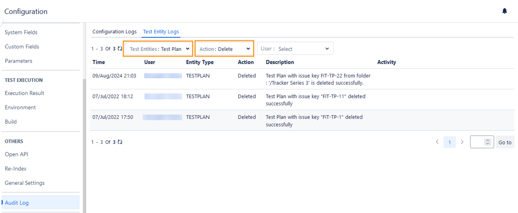 Audit Logs Delete Test Plan Audit Logs Delete Test Plan