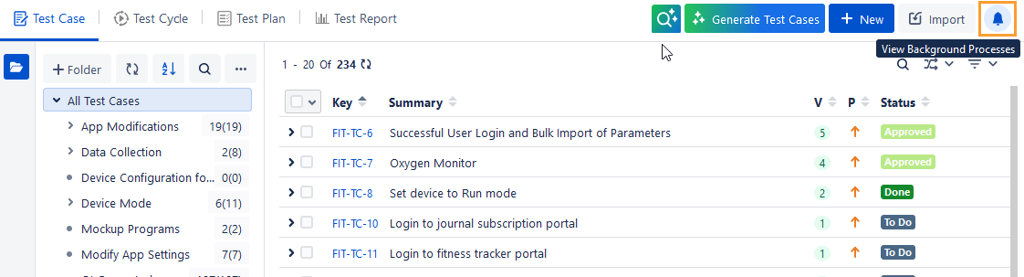 View TC Export Process View TC Export Process
