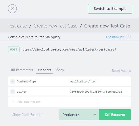 Switch to Example Switch to Example