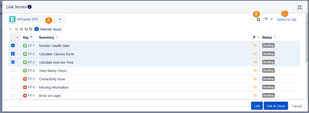 Link Stories to Test Cycle Link Stories to Test Cycle