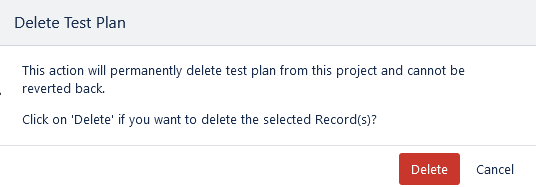 Confirmation Delete Test Plan Confirmation Delete Test Plan