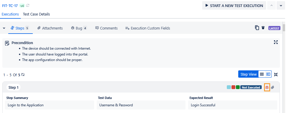 Link Bugs to Steps on Grid View Link Bugs to Steps on Grid View