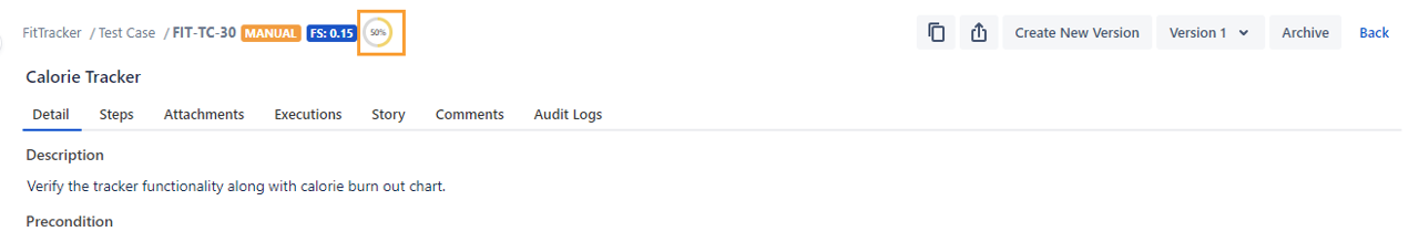 Success Rate on TC Detail Page Success Rate on TC Detail Page