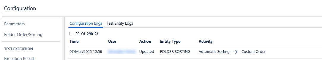 Folder Order Config Logs Folder Order Config Logs
